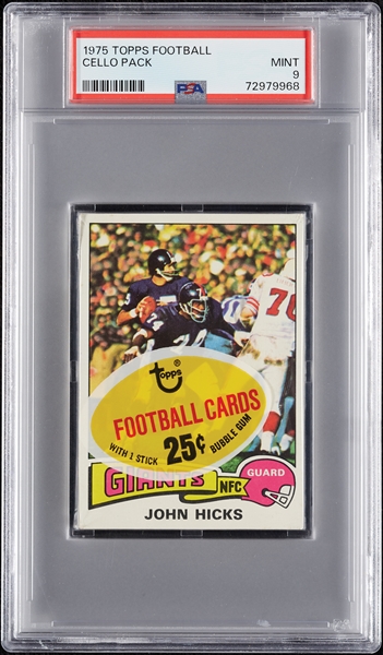 1975 Topps Football Cello Pack (Graded PSA 9)