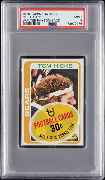 1978 Topps Football Cello Pack - Walter Payton Back (Graded PSA 9)