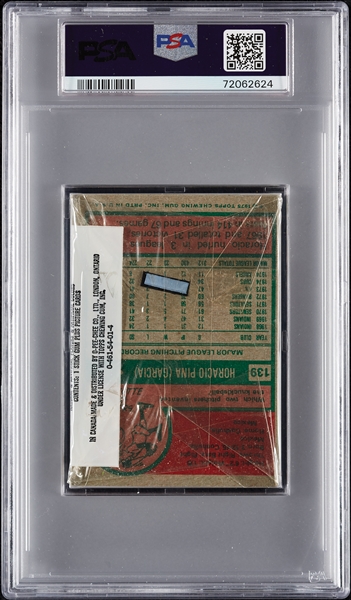 1975 Topps Baseball Cello Pack - Rod Carew Top (Graded PSA 7)