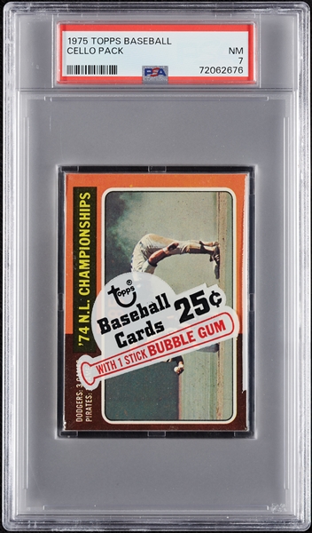 1975 Topps Baseball Cello Pack (Graded PSA 7)