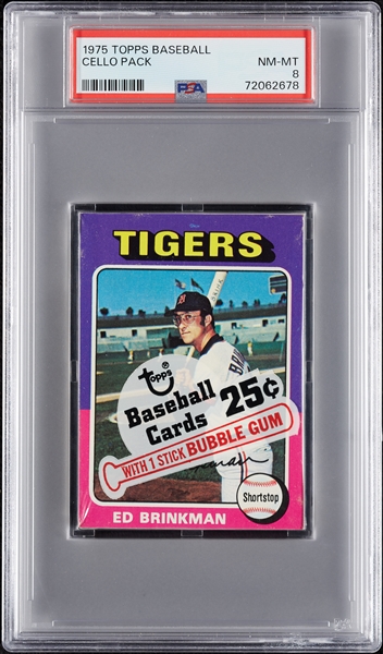 1975 Topps Baseball Cello Pack (Graded PSA 8)