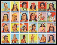 1933 Goudey Indian Gum Uncut Sheet