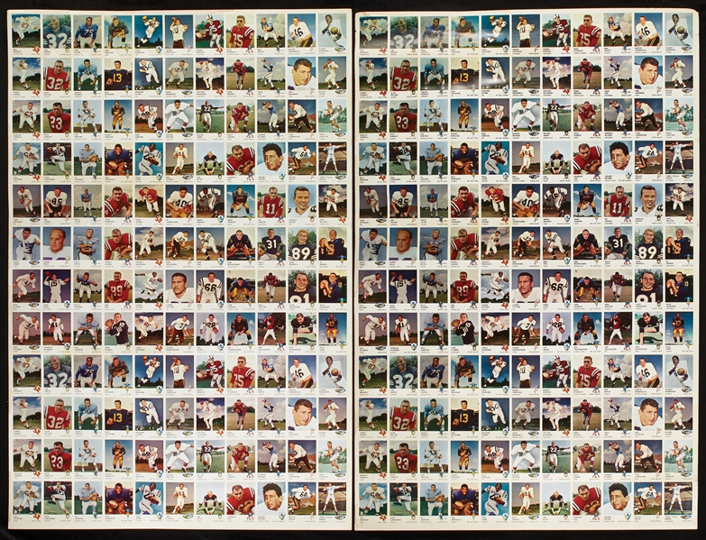 1961 Fleer Football Series II Uncut Sheets (2)