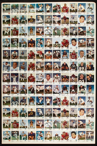 1961 Fleer Football Series II Uncut Sheets (2)