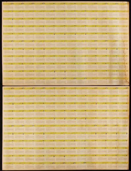 1961 Fleer Football Series II Uncut Sheets (2)