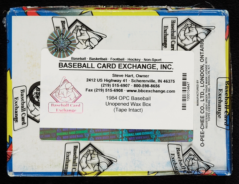 1984 O-Pee-Chee Baseball Wax Box (36) (BBCE)