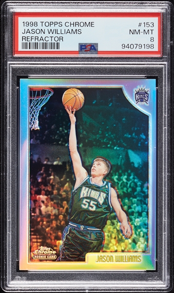 1998 Topps Chrome Jason Williams RC Refractor No. 158 PSA 8