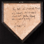 David Ortiz Game-Used & Signed Home Plate with Multiple Inscriptions (MLB) (Fanatics) (BAS)