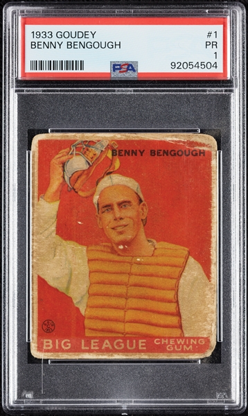 1933 Goudey Benny Bengough No. 1 PSA 1