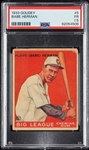 1933 Goudey Babe Herman No. 5 PSA 1.5