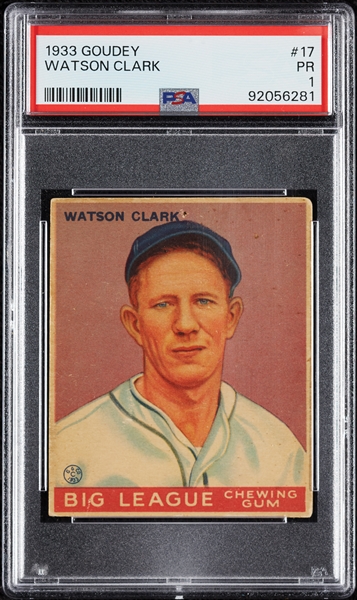 1933 Goudey Watson Clark No. 17 PSA 1