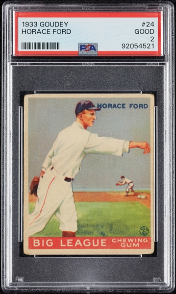 1933 Goudey Horace Ford No. 24 PSA 2