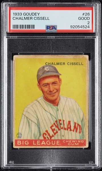 1933 Goudey Chalmer Cissell No. 26 PSA 2