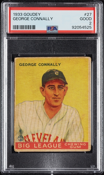 1933 Goudey George Connally No. 27 PSA 2