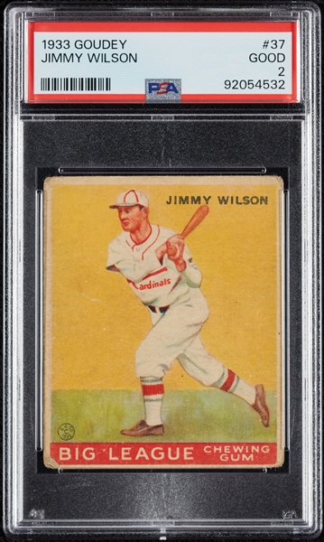 1933 Goudey Jimmy Wilson No. 37 PSA 2