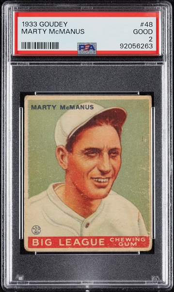 1933 Goudey Marty McManus No. 48 PSA 2