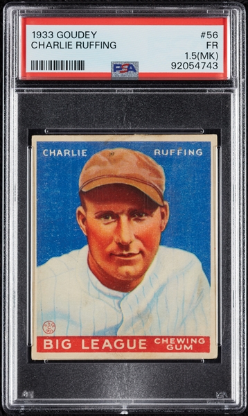 1933 Goudey Red Ruffing No. 56 PSA 1.5 (MK)