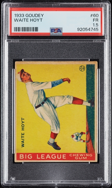 1933 Goudey Waite Hoyt No. 60 PSA 1.5