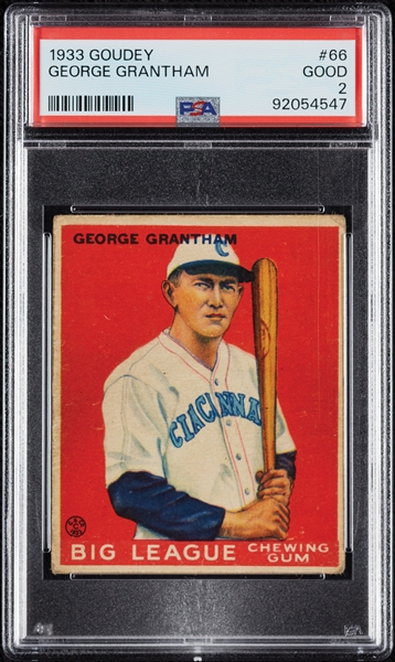 1933 Goudey George Grantham No. 66 PSA 2