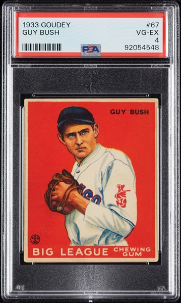 1933 Goudey Guy Bush No. 67 PSA 4