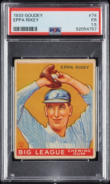 1933 Goudey Eppa Rixey No. 74 PSA 1.5