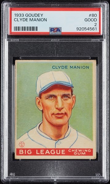 1933 Goudey Clyde Manion No. 80 PSA 2