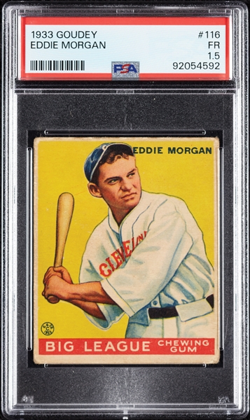 1933 Goudey Eddie Morgan No. 116 PSA 1.5