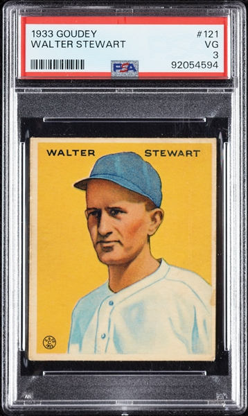 1933 Goudey Walter Stewart No. 121 PSA 3