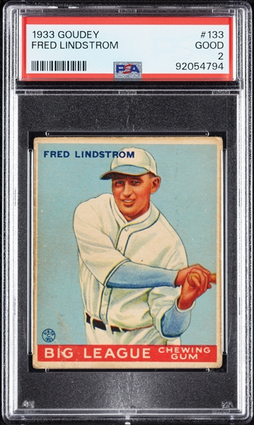 1933 Goudey Fred Lindstrom No. 133 PSA 2