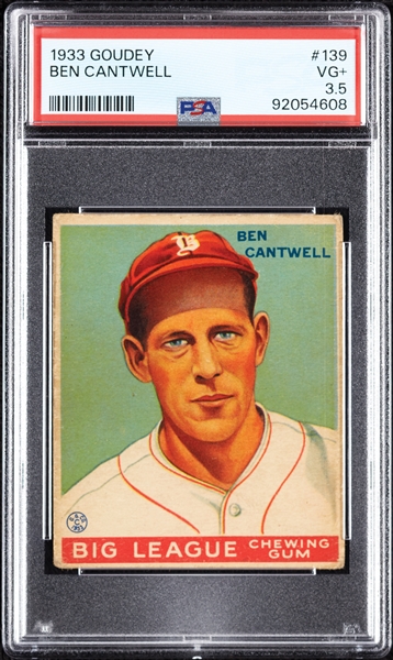 1933 Goudey Ben Cantwell No. 139 PSA 3.5