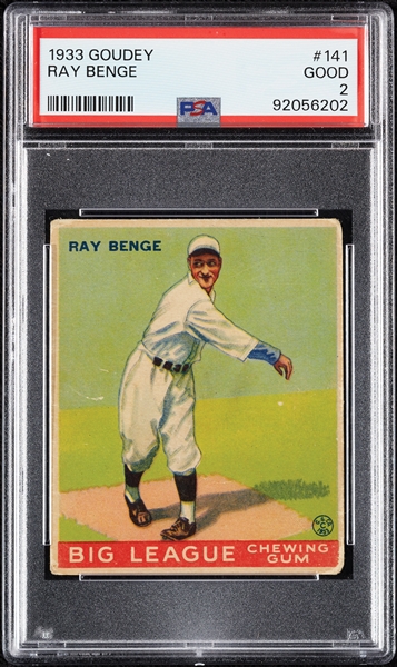 1933 Goudey Ray Benge No. 141 PSA 2