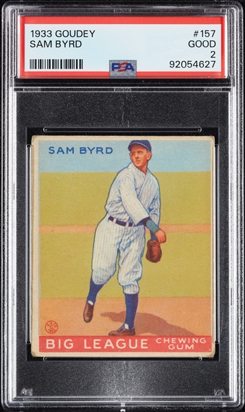 1933 Goudey Sam Byrd No. 157 PSA 2