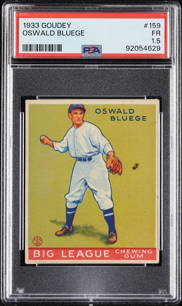 1933 Goudey Oswald Bluege No. 159 PSA 1.5