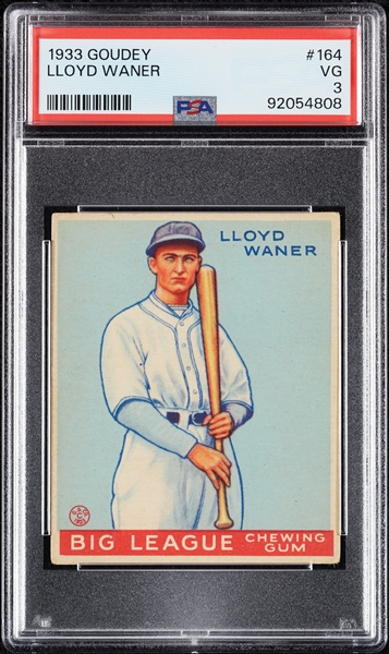 1933 Goudey Lloyd Waner No. 164 PSA 3