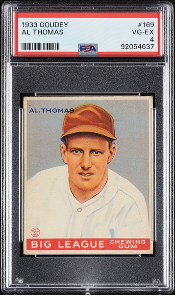 1933 Goudey Al Thomas No. 169 PSA 4