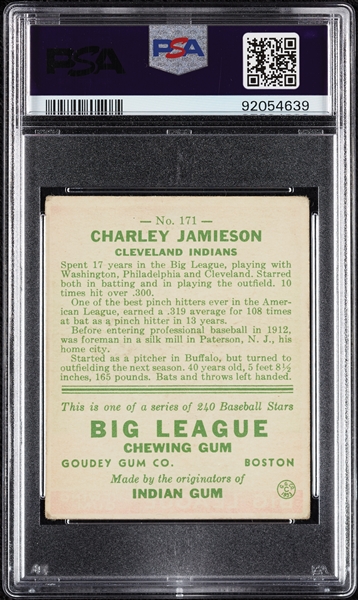 1933 Goudey Charley Jamieson No. 171 PSA 3