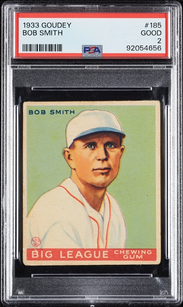 1933 Goudey Bob Smith No. 185 PSA 2