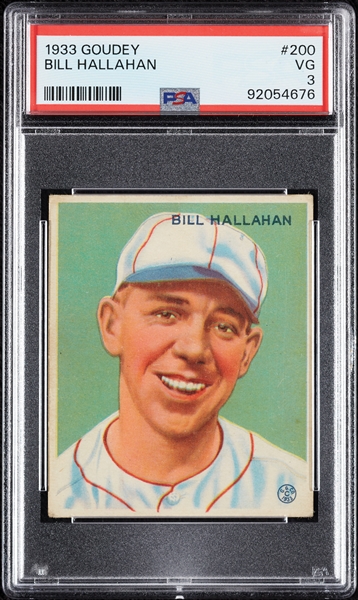 1933 Goudey Bill Hallahan No. 200 PSA 3