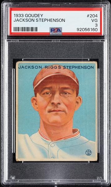 1933 Goudey Jackson Stephenson No. 204 PSA 3