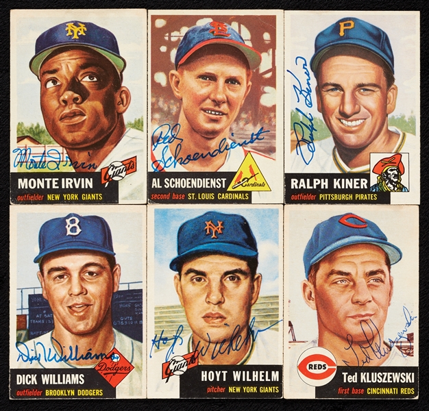 Signed 1953 Topps Baseball Group with HOFers (71)