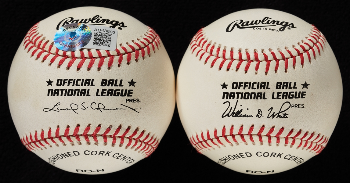 Willie Mays Single-Signed ONL Baseballs (2) (BAS)