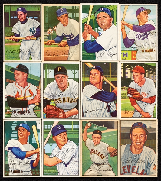 1952 Bowman Baseball High-Grade Partial Set, 9 HOFers, 20 Highs (137/252)