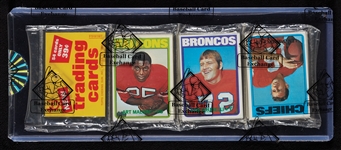 1972 Topps Football Rack Pack - Len Dawson Top; Roger Staubach RC Back (BBCE)