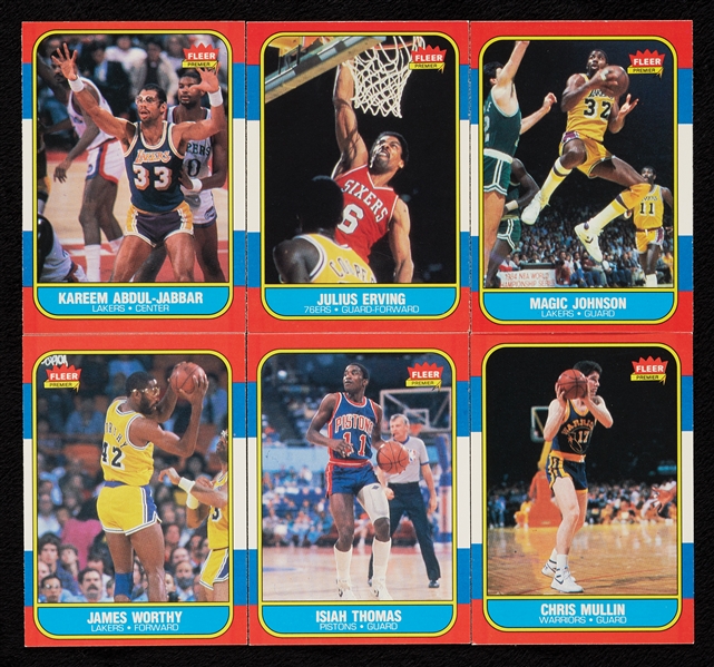 1986 Fleer Basketball Complete Set with Michael Jordan RC PSA 6 (132)