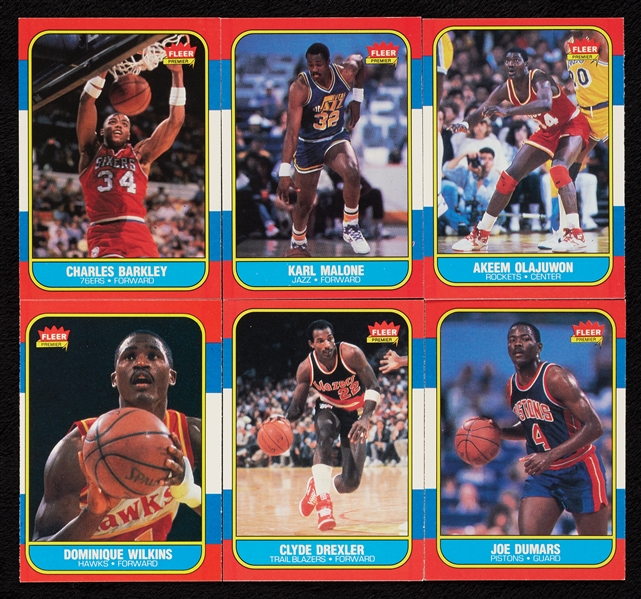 1986 Fleer Basketball Complete Set with Michael Jordan RC PSA 6 (132)