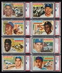 1956 Topps Baseball Complete Set With Team Variations, Williams PSA 7 and Mays PSA 6 (352)