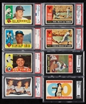 1960 Topps Baseball All PSA 8 Group, Four High Nos. (26)