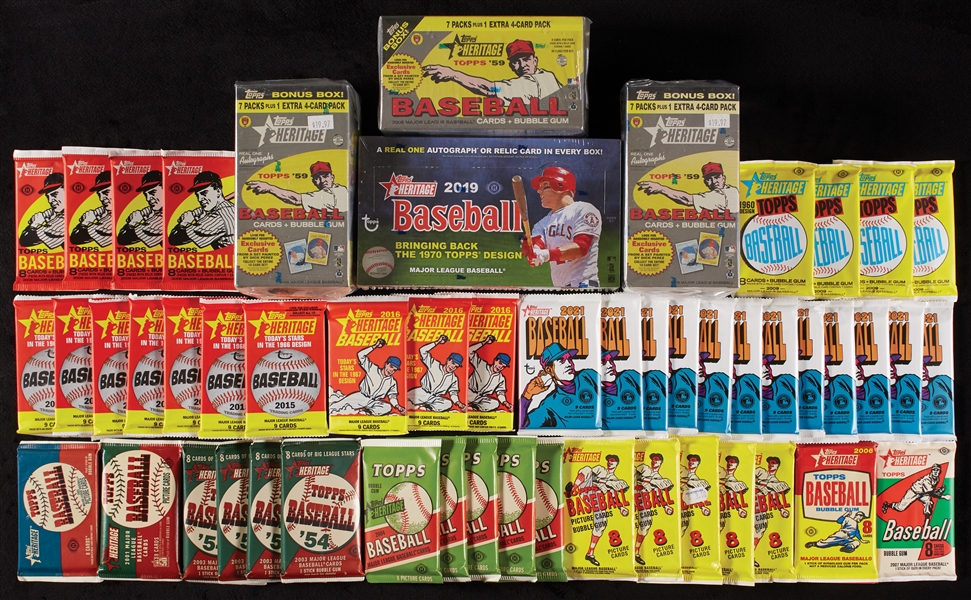 2001-22 Topps Heritage Baseball Unopened Pack Bonanza (98)