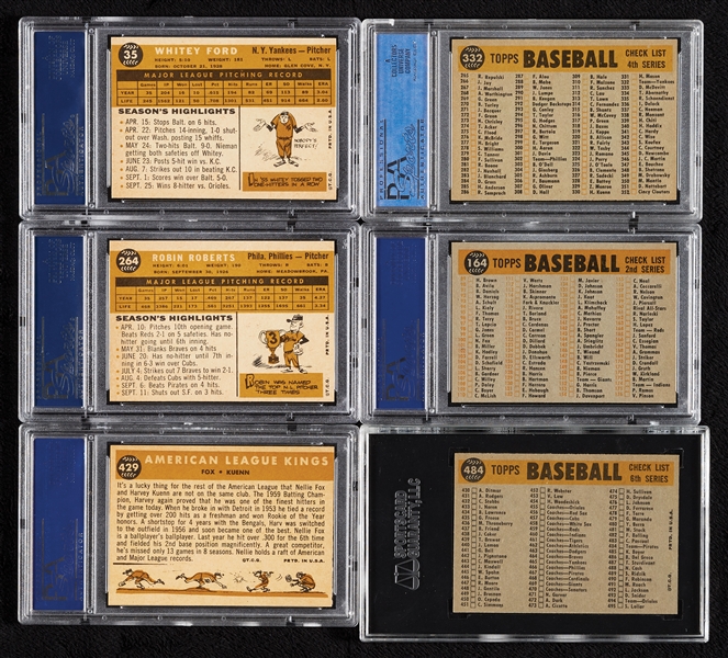 1960 Topps Baseball Mostly PSA 7 Group, Three HOFers, Six All-Stars (67)