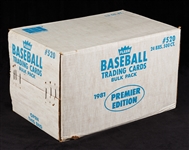 1981 Fleer Baseball Vending Sealed Case (24/500)